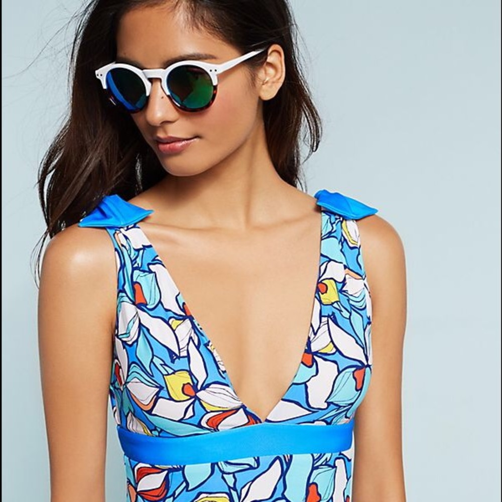 Anthropologie bowtied one piece swim